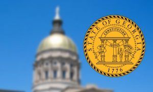 Georgia State Capitol with state seal