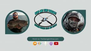 Surf and Turf cover photo includes podcast logo and pictures of hosts Dave Robert and Matt Lowe