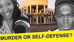 Ashlyn Griffin appears in foreground of Bulloch County Judicial Annex with photo of Brandon McCray to the right.