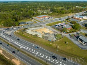 Drone photo of the former IHOP location on US Highway 80 in statesboro,ga during demolition.
