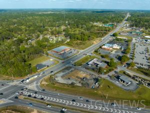 Drone photo of the former IHOP location on US Highway 80 in statesboro,ga during demolition.